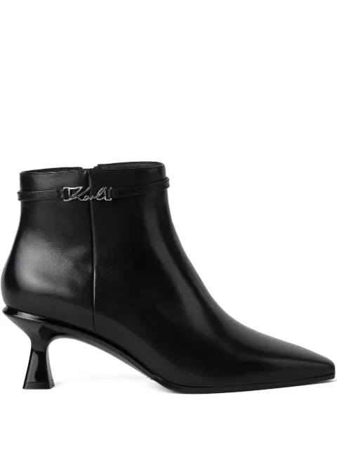 Karl Lagerfeld Panache Signia leather ankle boots