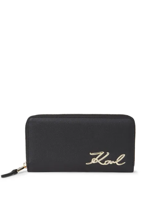 Karl Lagerfeld Signature continental zip wallet