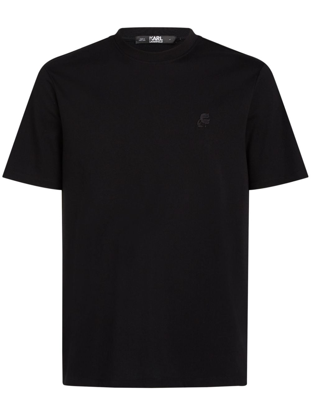 Karl Lagerfeld Kameo Logo-embroidered T-shirt In Black