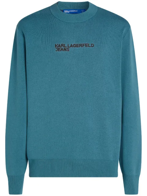 Karl Lagerfeld Jeans suéter con logo bordado
