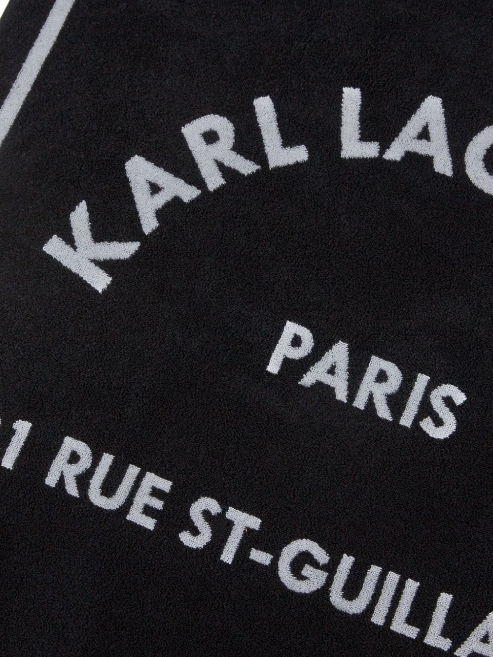 Shop Karl Lagerfeld Rue St-guillaume Beach Towel In Schwarz