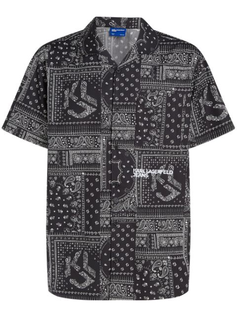 Karl Lagerfeld Jeans bandana-print cotton shirt