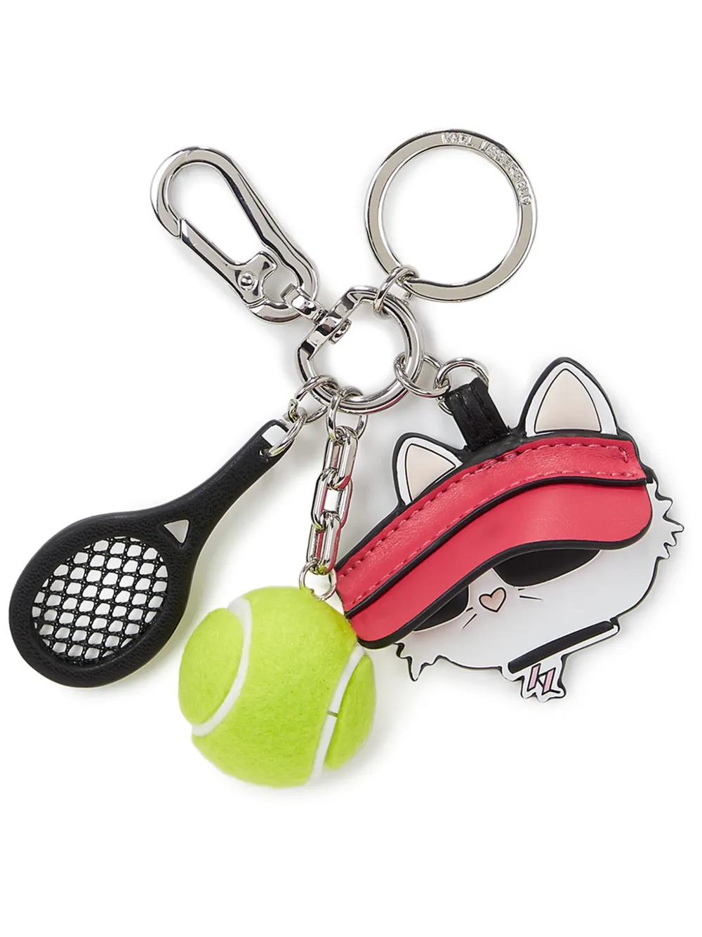 Karl Lagerfeld Ikonik Choupette Tennis keychain - Silver