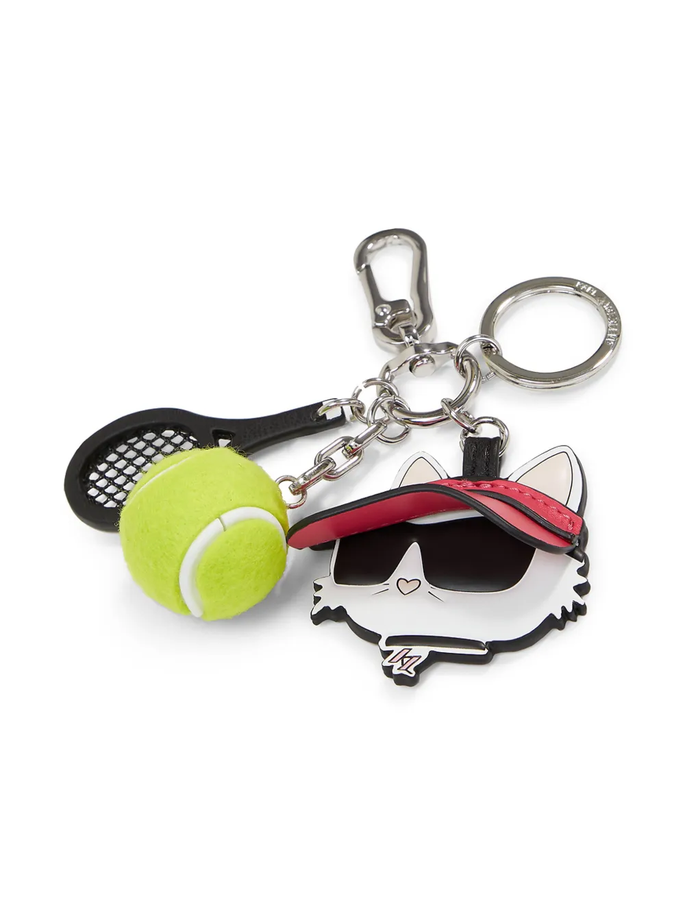 Karl Lagerfeld Ikon Choupette Tennis sleutelhanger Zilver