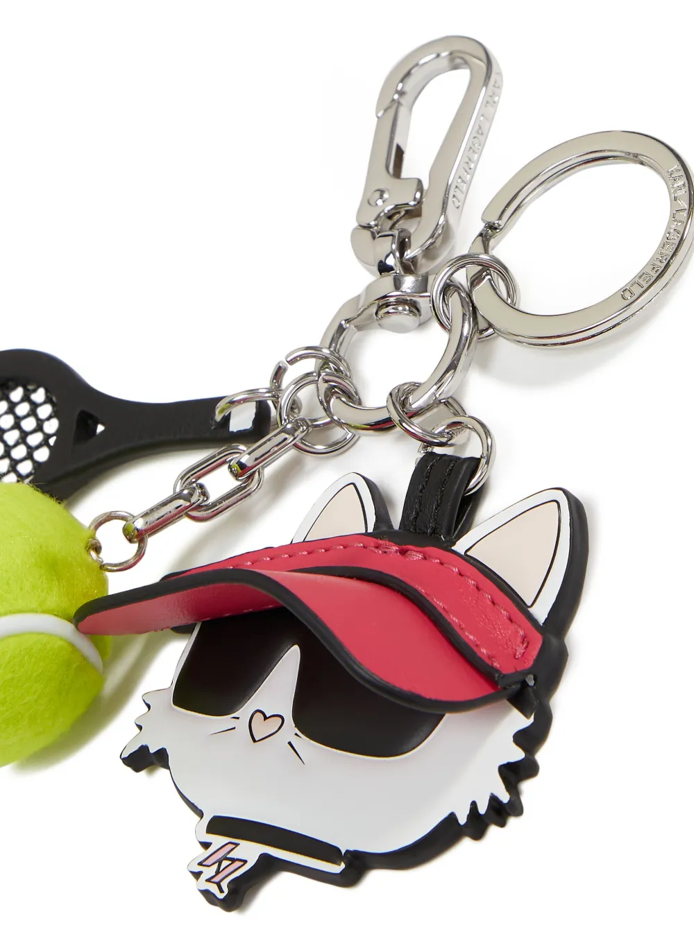 Karl Lagerfeld Ikon Choupette Tennis sleutelhanger Zilver