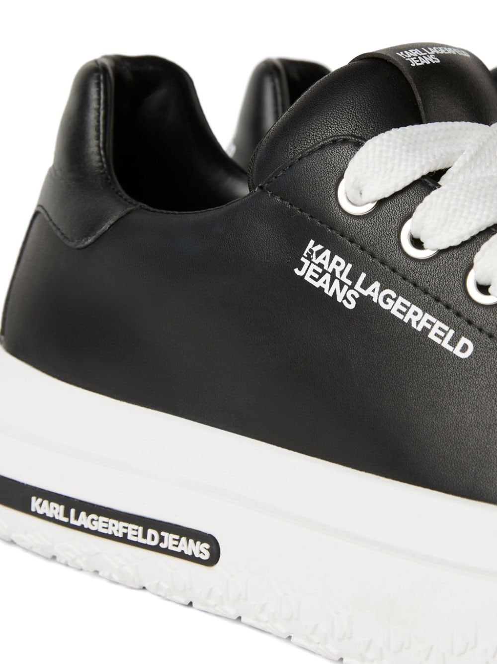 Karl Lagerfeld KLJ KUP Lace Lo leather sneakers Black
