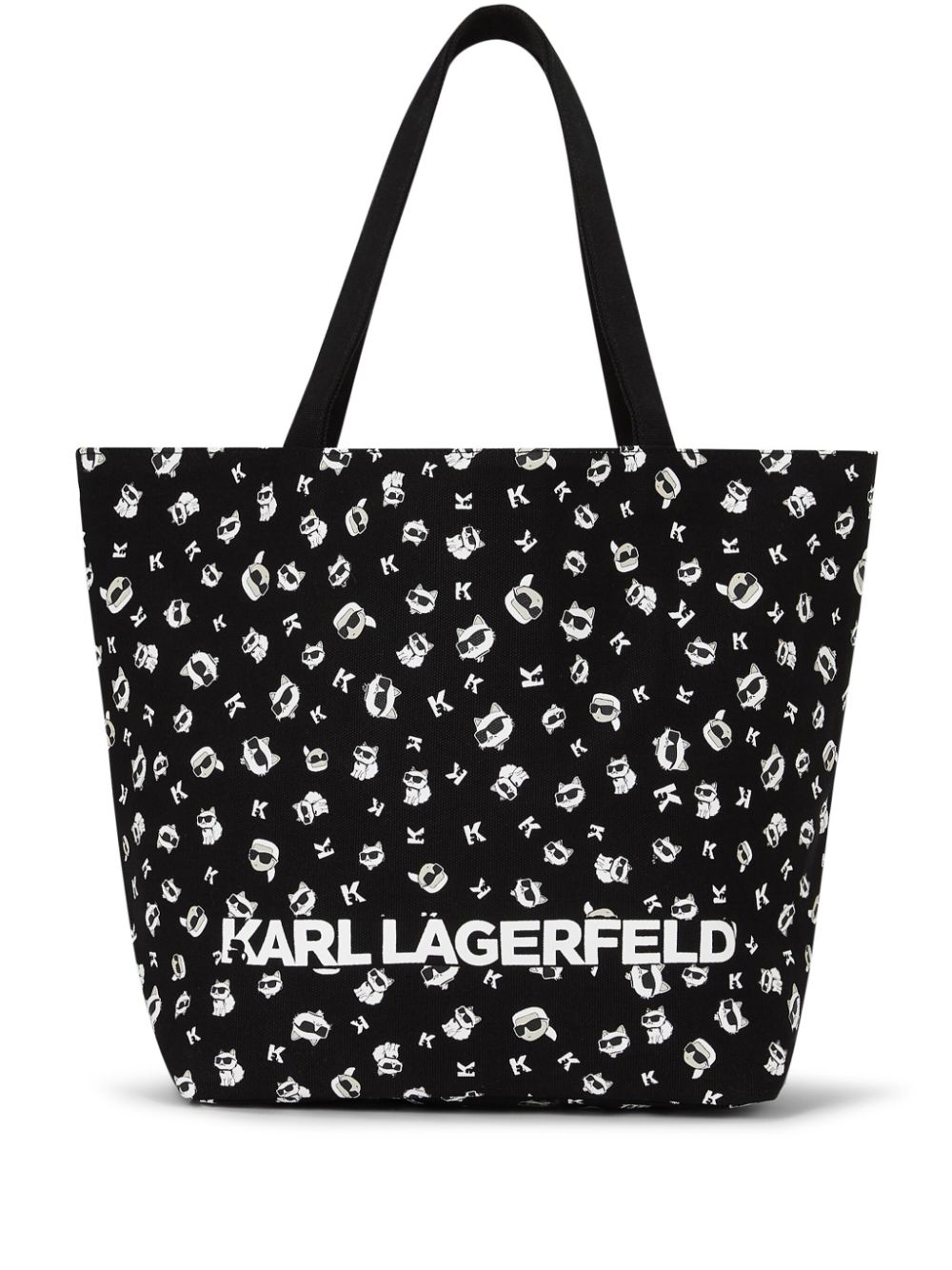 Karl Lagerfeld Ikonik Choupette Reversible Tote Bag In Black