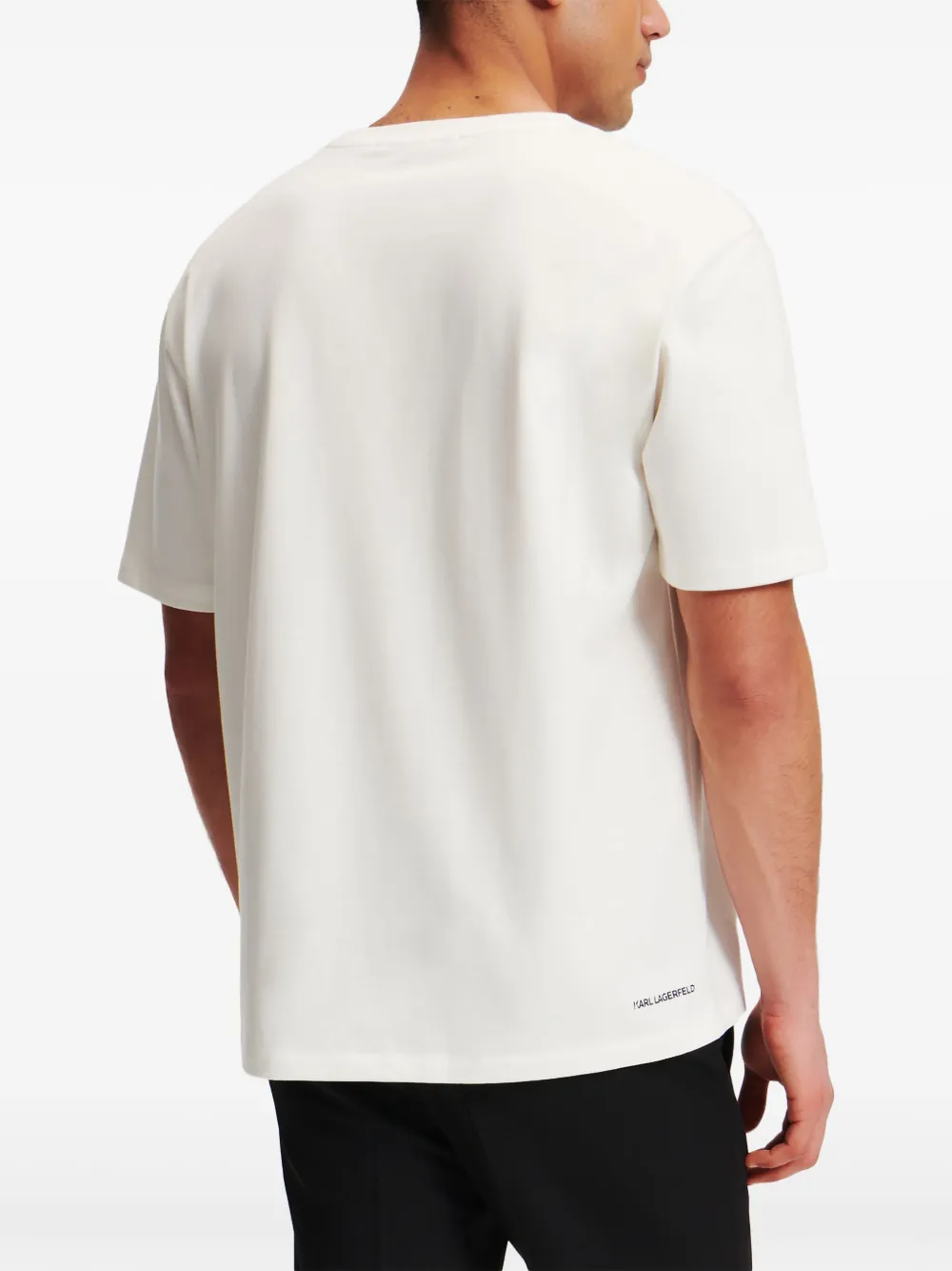 Karl Lagerfeld T-shirt met geborduurde zonnebril Wit