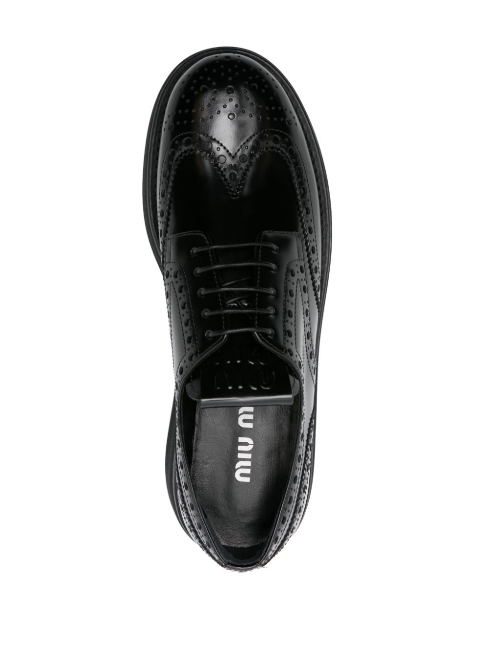 Miu Miu round-toe flatform brogues Women