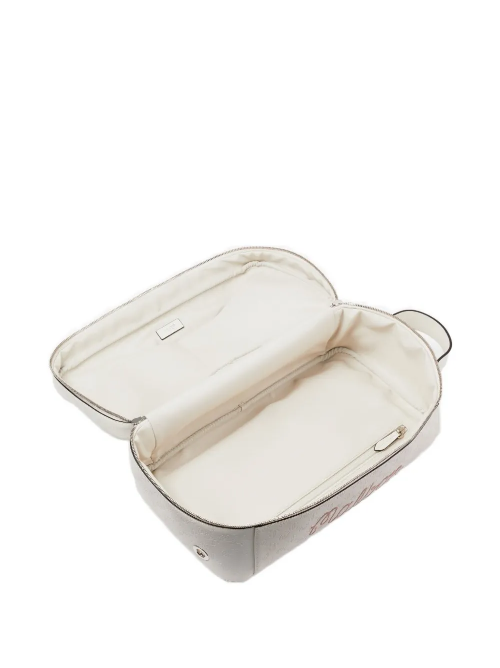 Jimmy Choo Embossed-logo Crystal-embellished Shoe Bag In White
