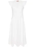 TWINSET Kleid linen midi dress - White