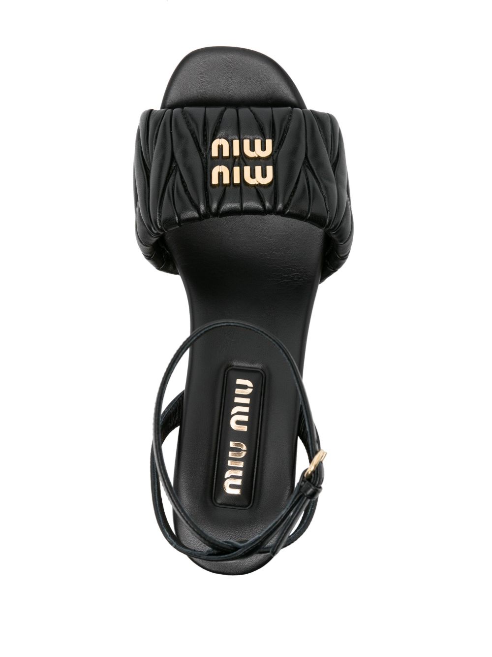 Miu Miu logo-plaque leather sandals Women