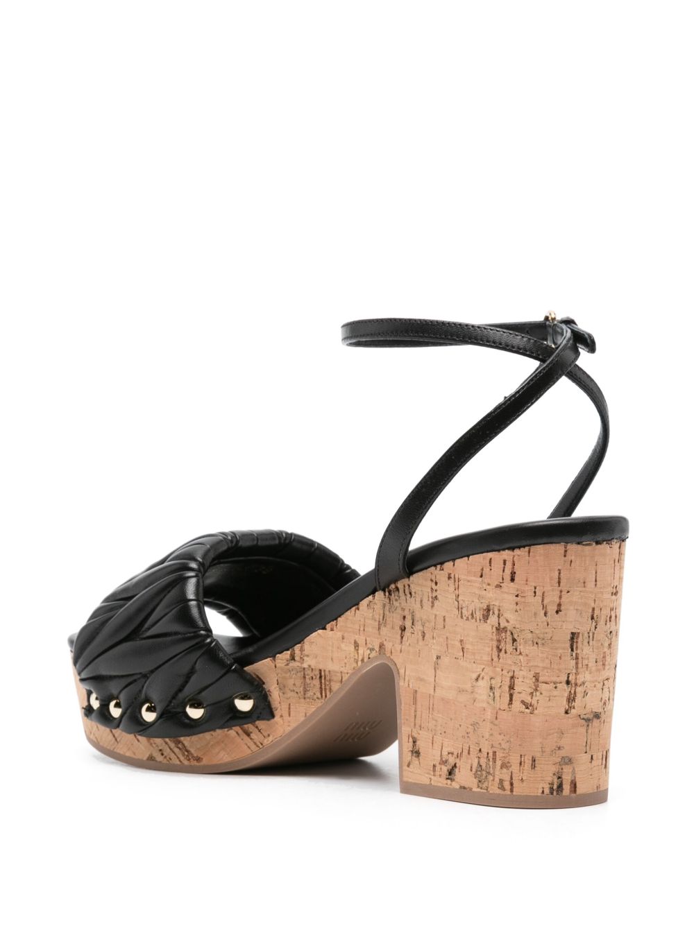 Miu Miu logo-plaque leather sandals Women