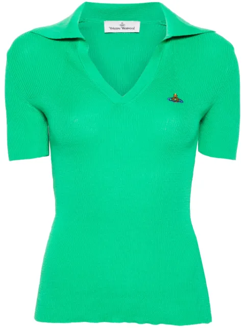 Vivienne Westwood Orb-embroidery knitted top 