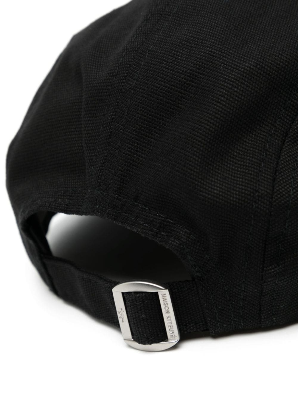 Shop Maison Kitsuné Cloudbuster Cotton Baseball Cap In Black