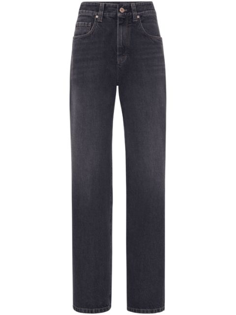 Brunello Cucinelli high-rise wide-leg jeans