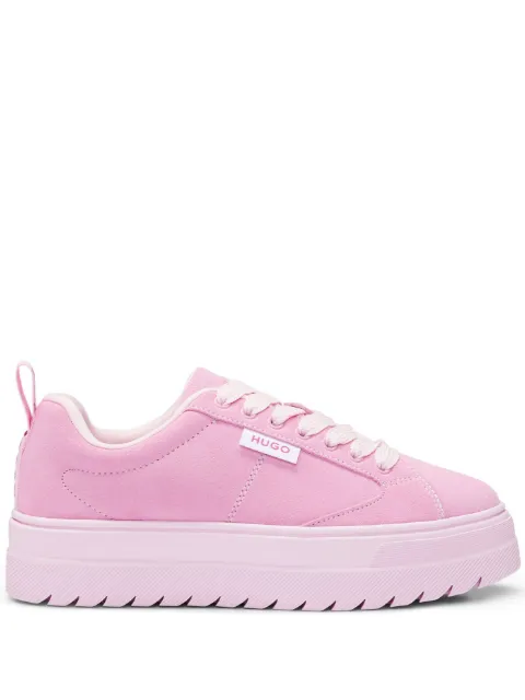 HUGO Tênis flatform de camurça