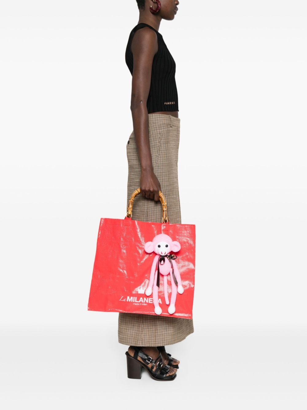 Image 2 of la milanesa animal-appliqué tote bag