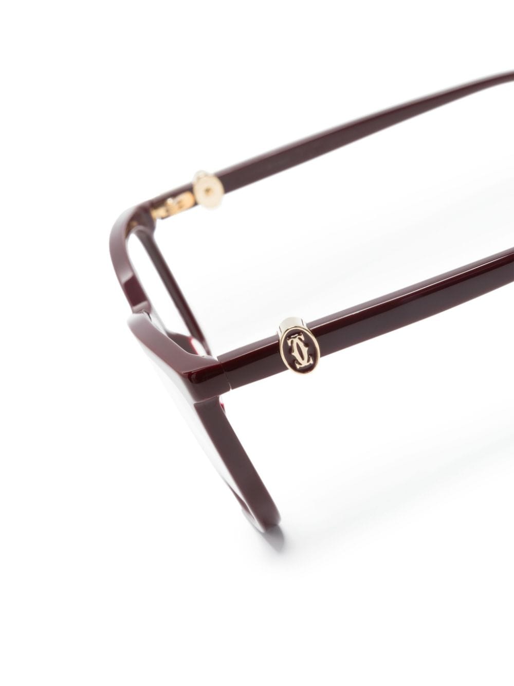 Shop Cartier Square-frame Glasses In 红色