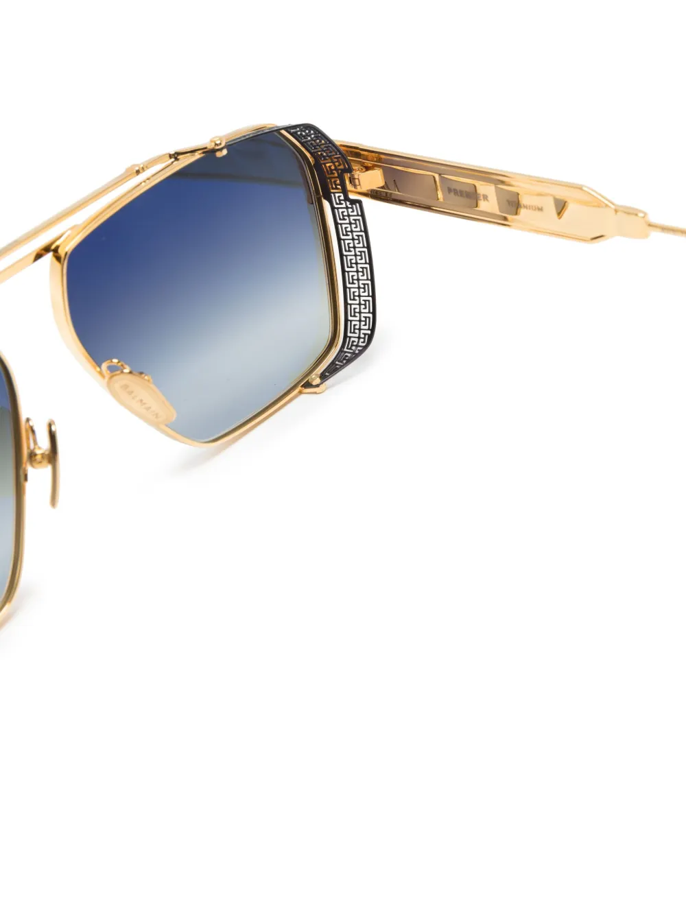 Balmain Eyewear Premier zonnebril met geometrisch montuur Goud