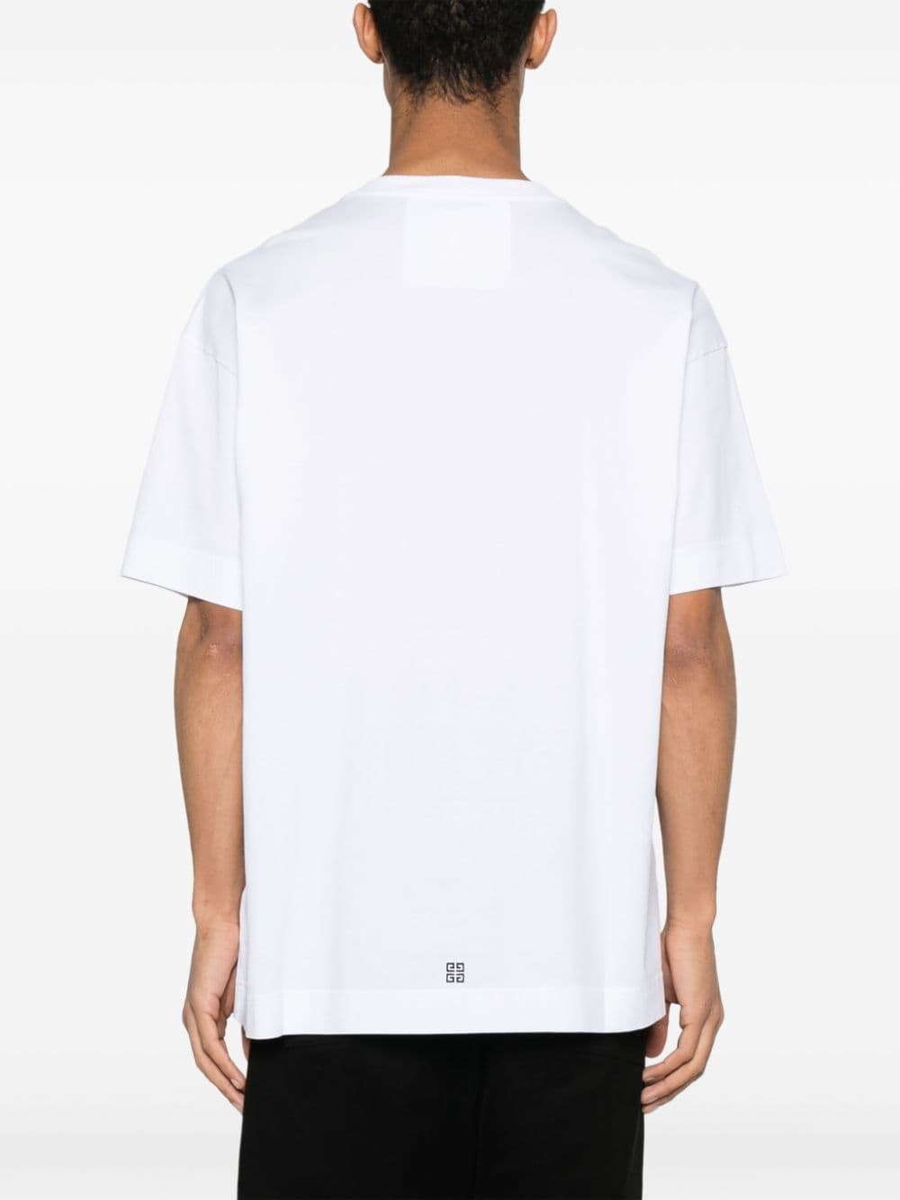 Shop Givenchy Logo-embroidered Cotton T-shirt In White