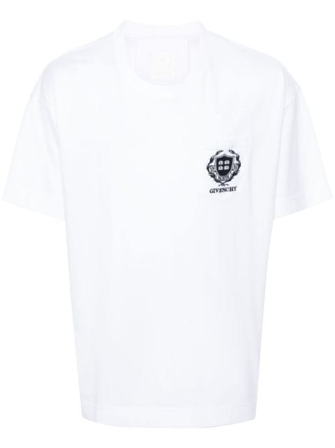 logo-embroidered cotton T-shirt