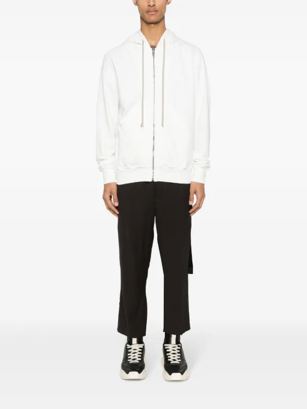 Rick Owens DRKSHDW zip-up Cotton Hoodie | White | FARFETCH