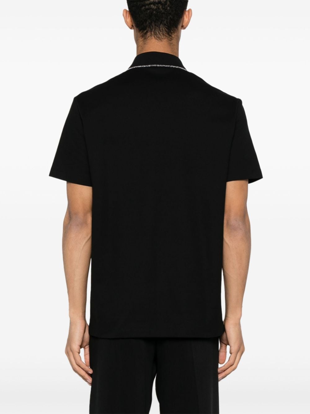 Shop Versace Medusa Polo Shirt In Black