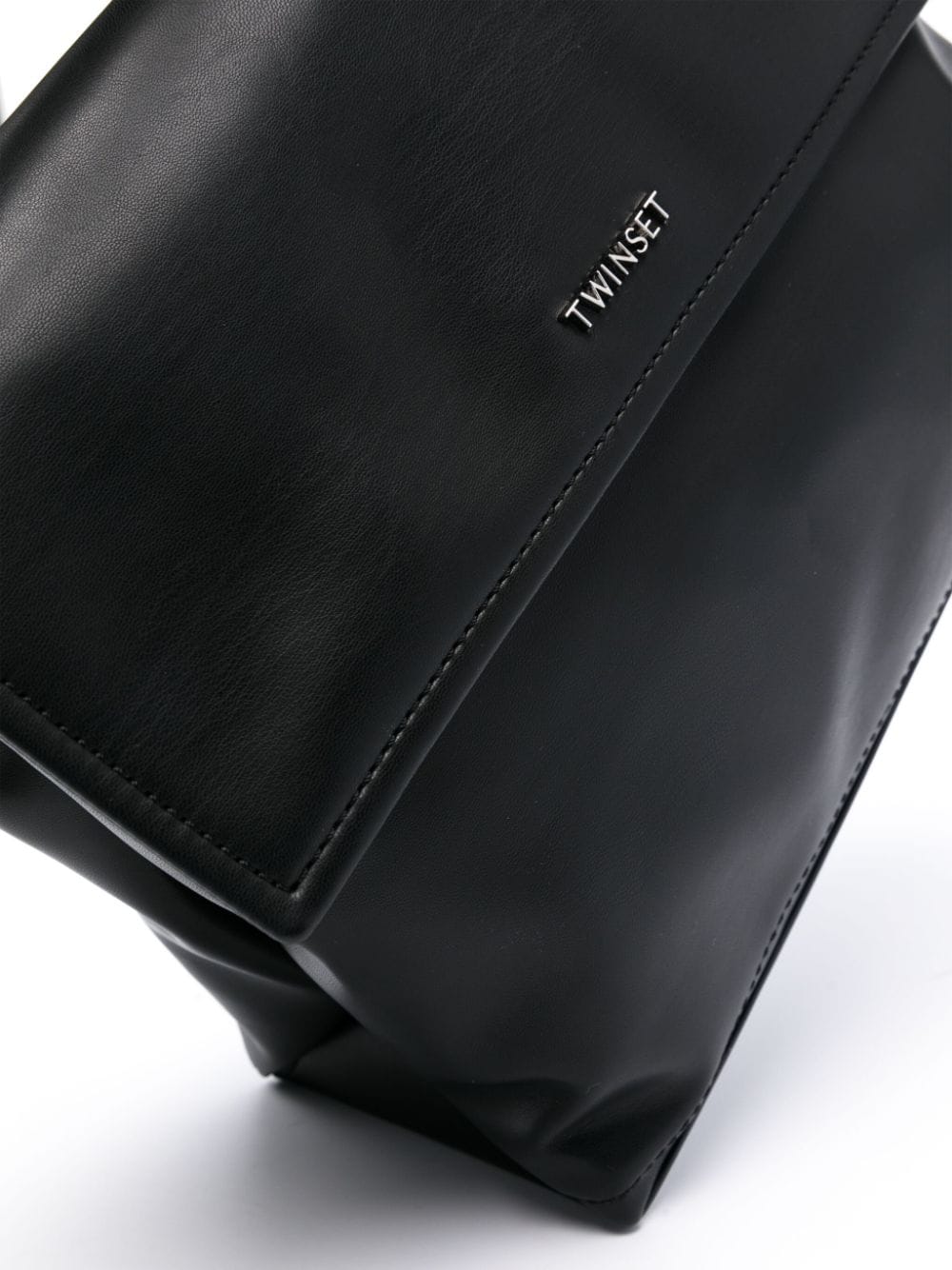 Shop Twinset Logo-lettering Tote Bag In Black