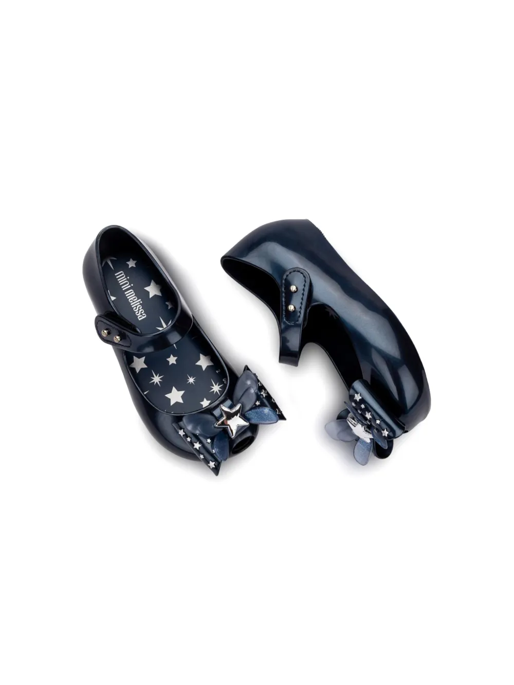 Mini Melissa Ultragirl Star Ballerina Shoes In Blue