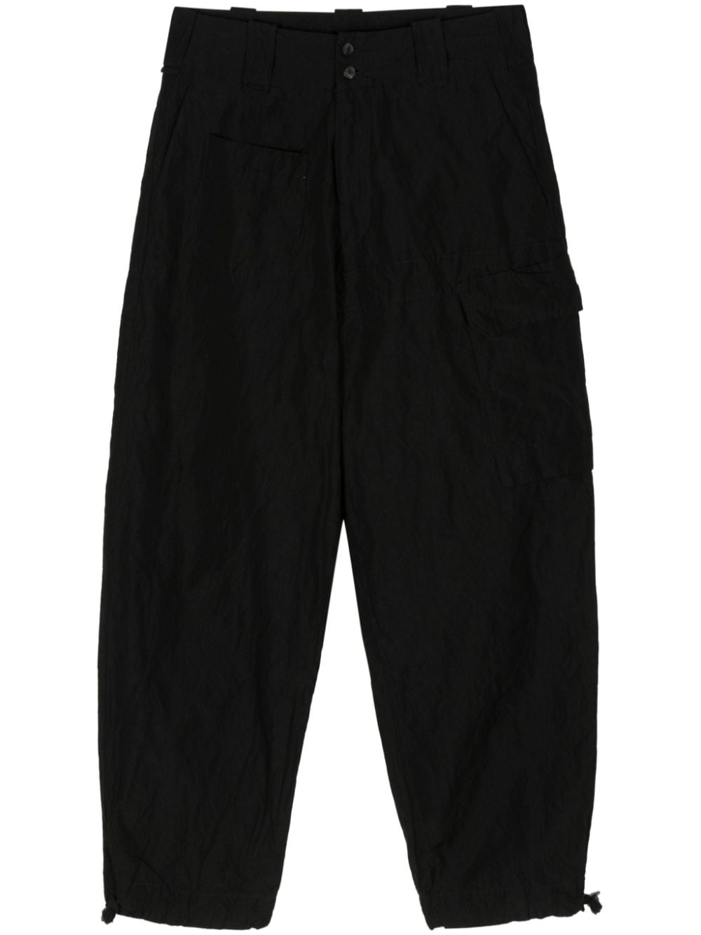 Masnada Mid-rise Tapered Trousers In Black