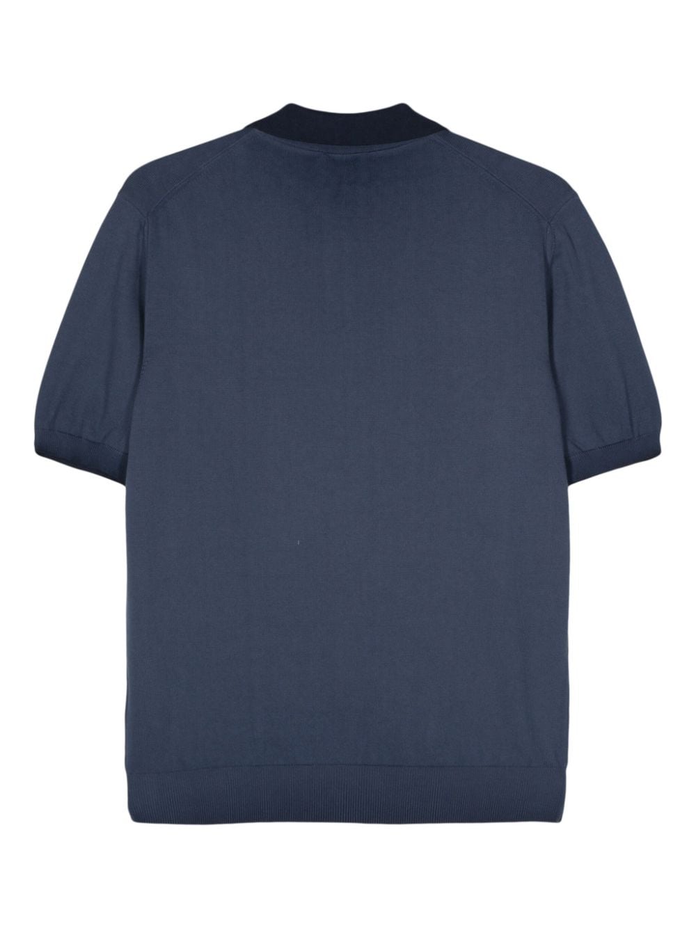 Shop Altea Knitted Polo Shirt In Blue