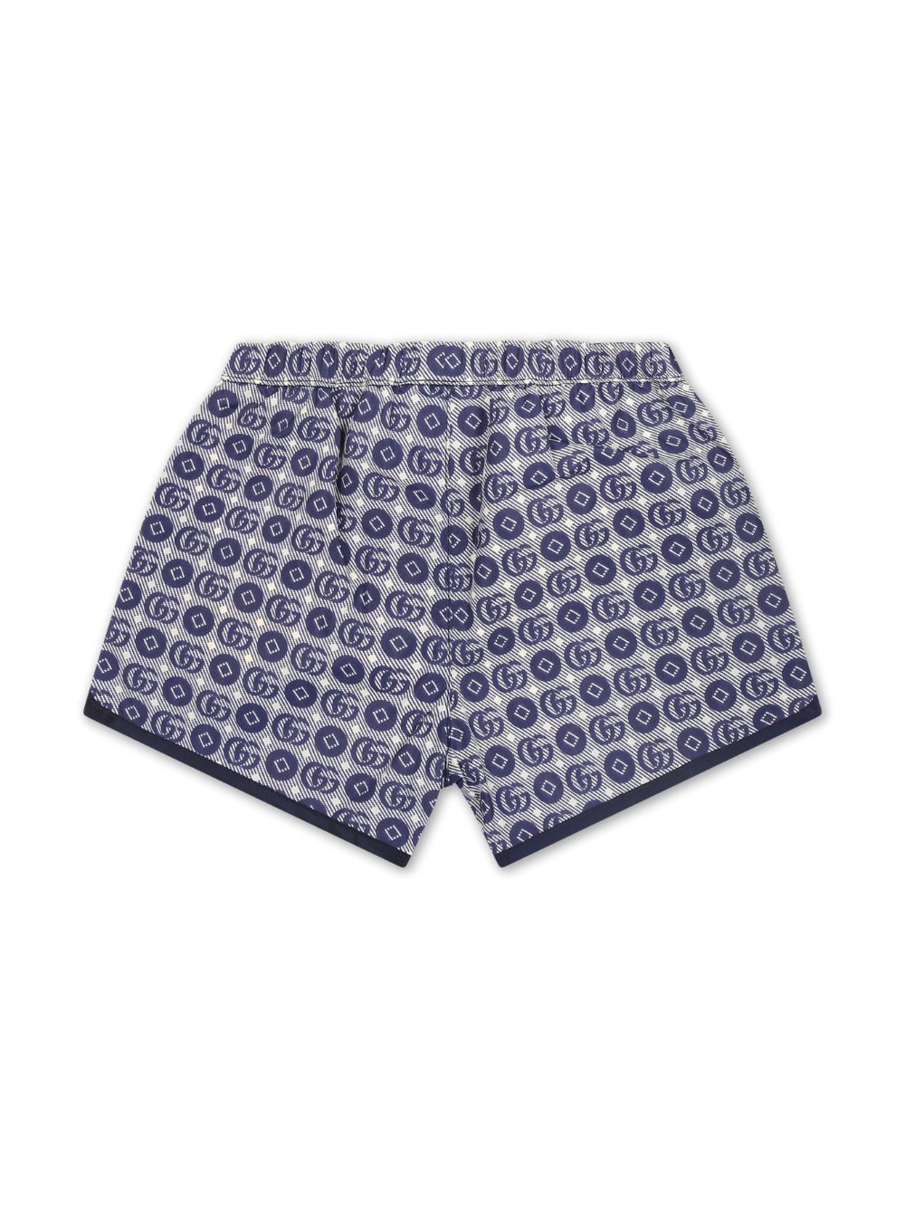 Shop Gucci Logo-print Swim Shorts In Blue
