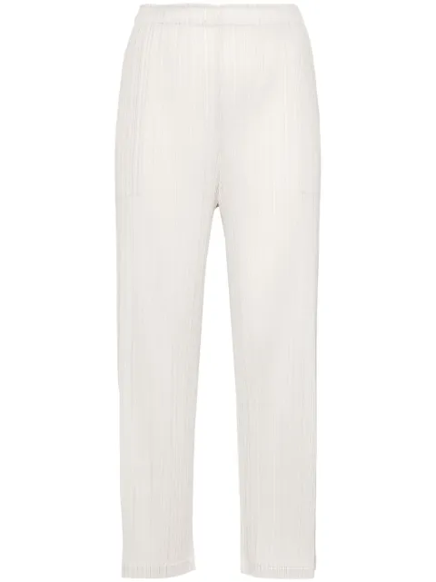 Pleats Please Issey Miyake plissé straight-leg trousers