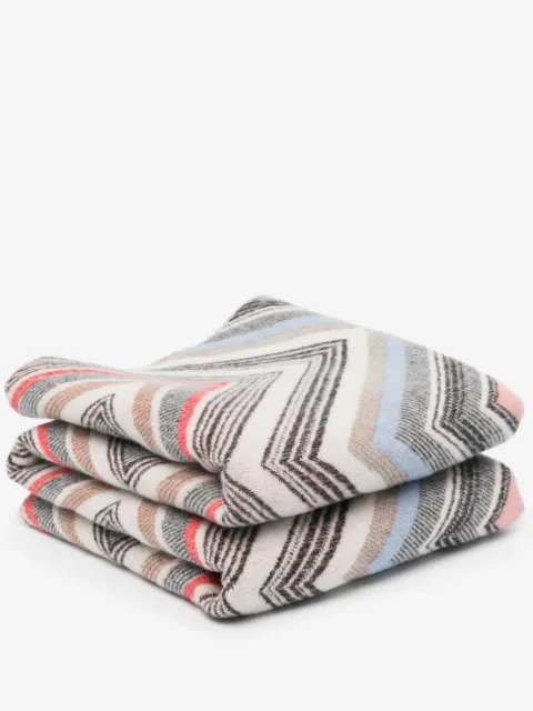 Missoni Home zigzag-woven knitted blanket