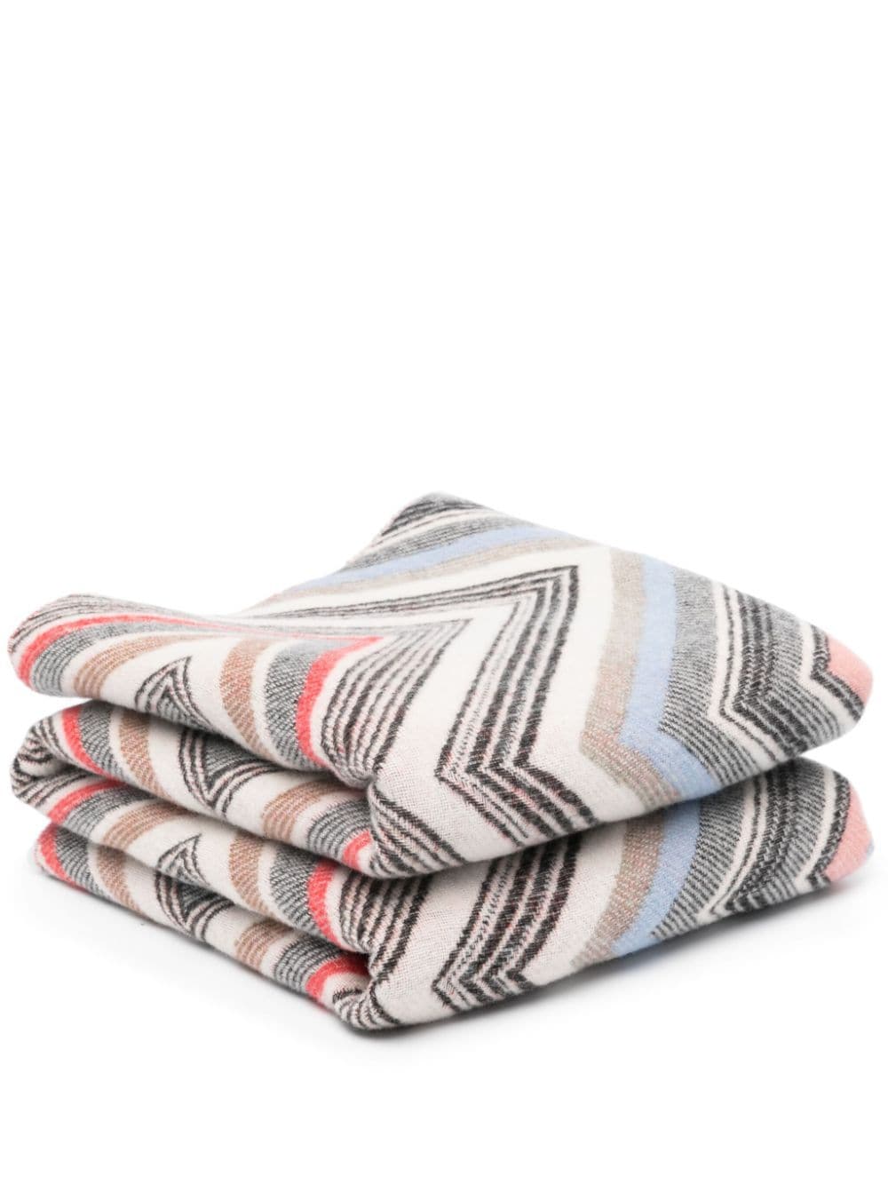 MISSONI ZIGZAG-WOVEN KNITTED BLANKET