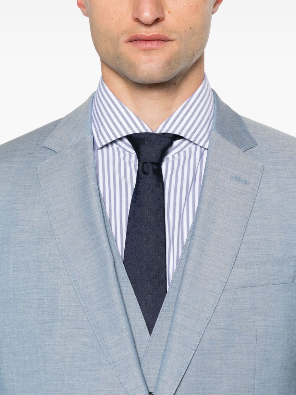 Shop Hugo Boss Single-breasted Slim-fit Suit In Blue