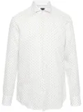 BOSS polka dot linen shirt - White