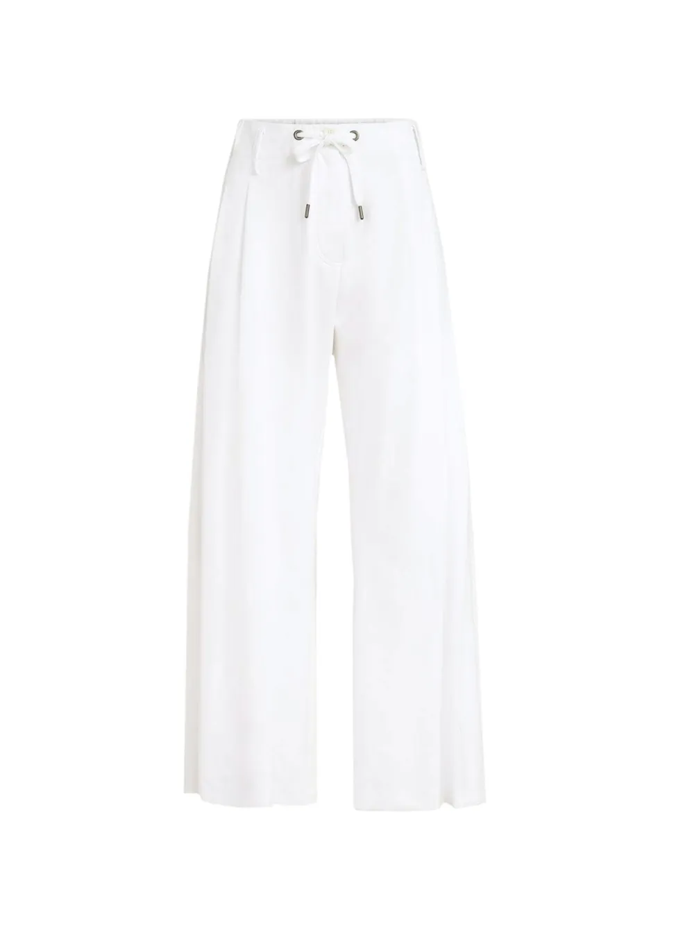 Brunello Cucinelli pleat-detail cropped trousers - White