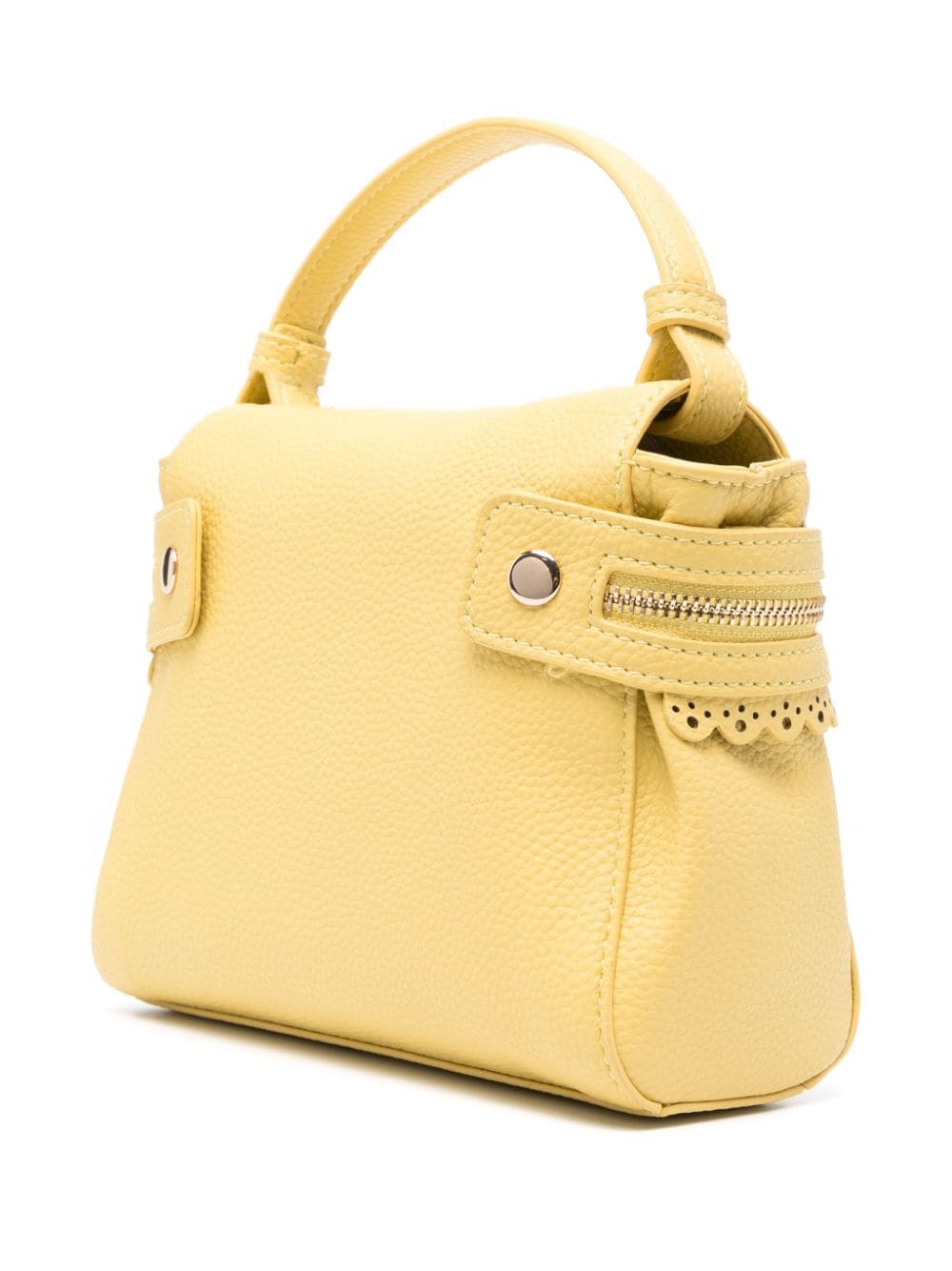 Shop Twinset Small Cécile Tote Bag In Yellow