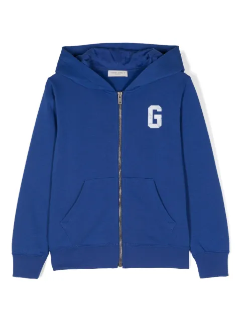 Golden Goose Kids hoodie con cierre y logo estampado