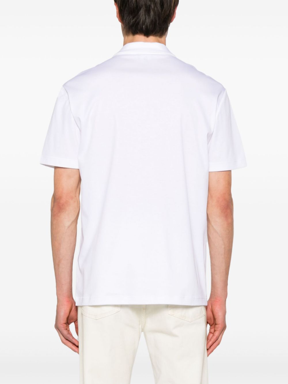 Shop Giorgio Armani Logo-patch Polo Shirt In White