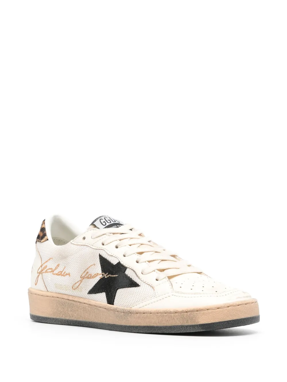 Shop Golden Goose Ball Star Sneakers In Neutrals