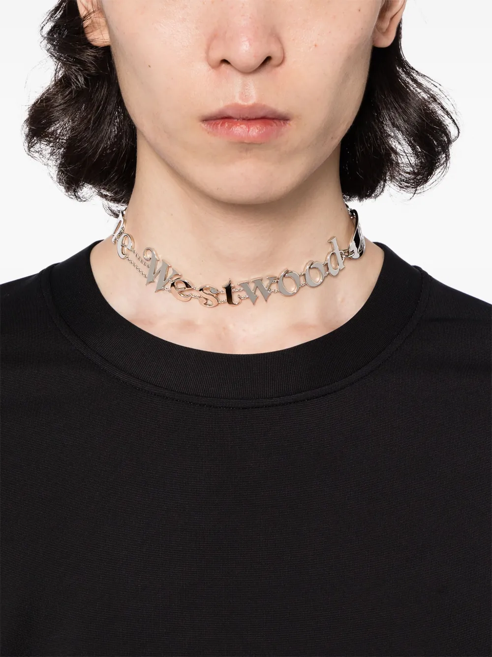 Shop Vivienne Westwood Raimunda Choker Necklace In Silver