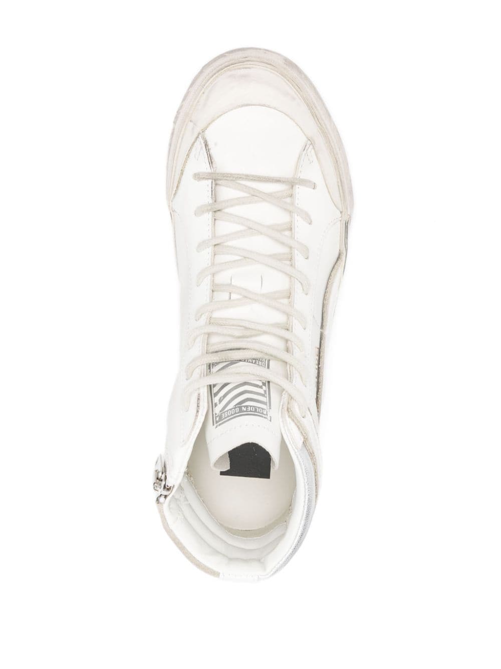 Shop Golden Goose Slide Penstar Leather Sneakers In White