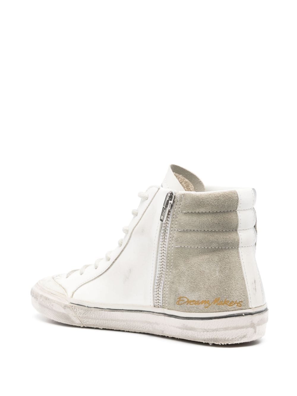 Shop Golden Goose Slide Penstar Leather Sneakers In White
