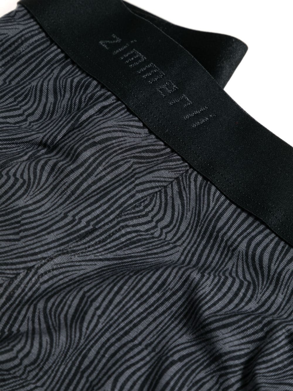 Shop Zimmerli Zebra-print Logo-waistband Boxers In Blue