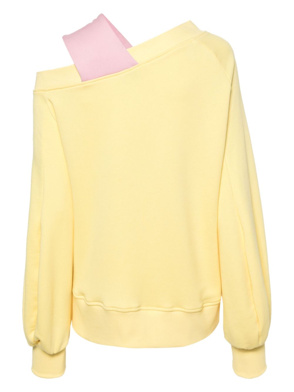 Shop Ioana Ciolacu Nutmeg Cold-shoulder Sweatshirt In Yellow