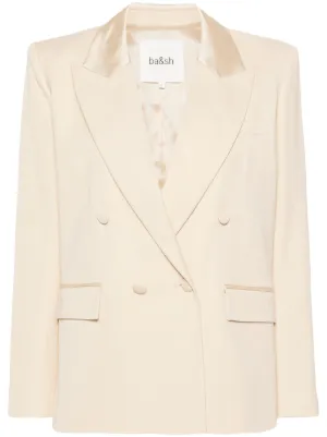 【リネン100%】S’Max Mara /ダブルジャケット パンツ セットアップ S Max Mara Laura リネン ダブルジャケット | ニュートラル | FARFETCH JP
