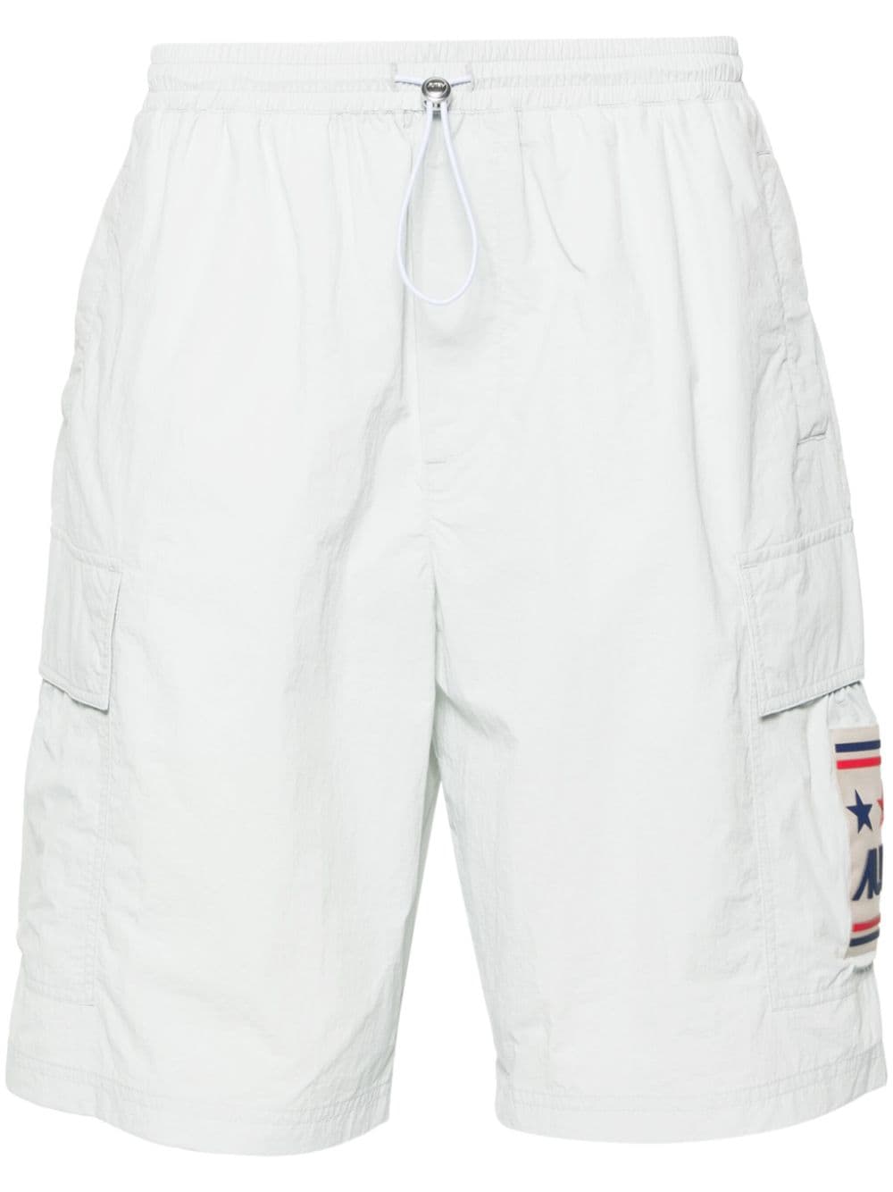 Autry Logo-patch Elasticated Cargo Shorts In Blue